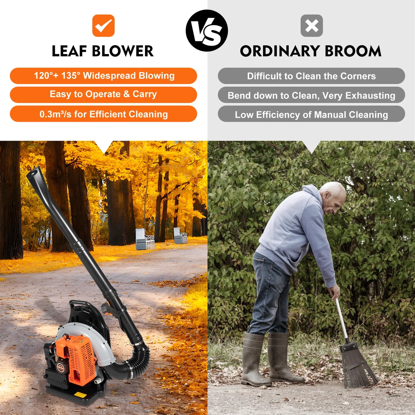 65CC 2 Stroke Petrol Backpack Leaf Blower