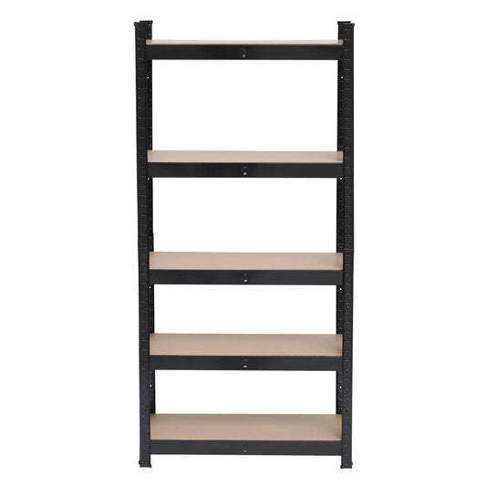 5 Tier Heavy Duty Metal Shelving Rack Unit Garage Storage Shelf Black