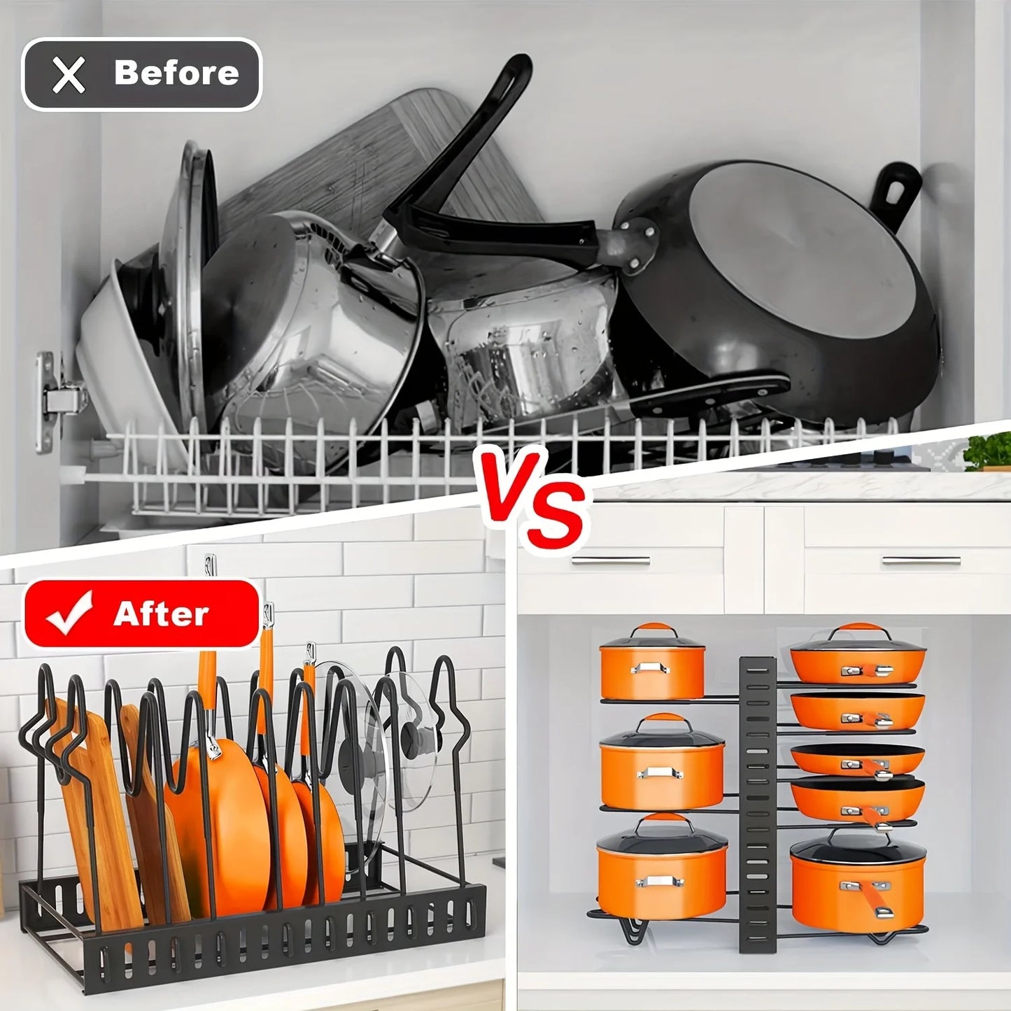 2 Pack Pot Rack, Organizers,