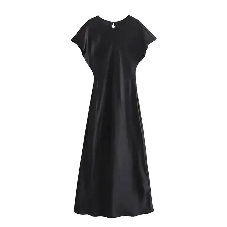 Midi Satin Dress Woman Long Dresses For Women Chic And Elegant Dresses Female Party Dress