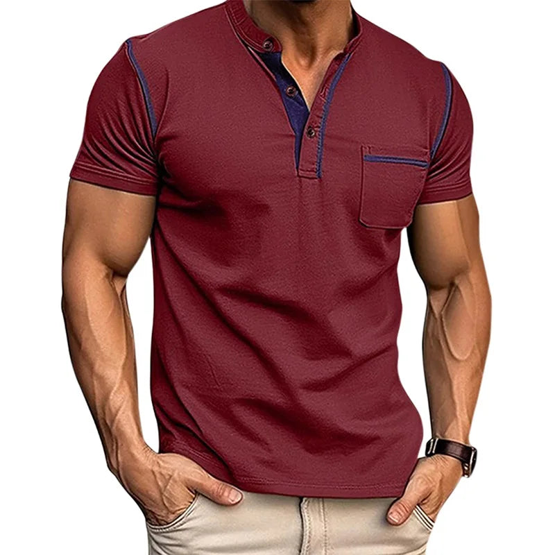 Men s Lightweight V-Neck T-Shirt Breathable  Fit Short Sleeve