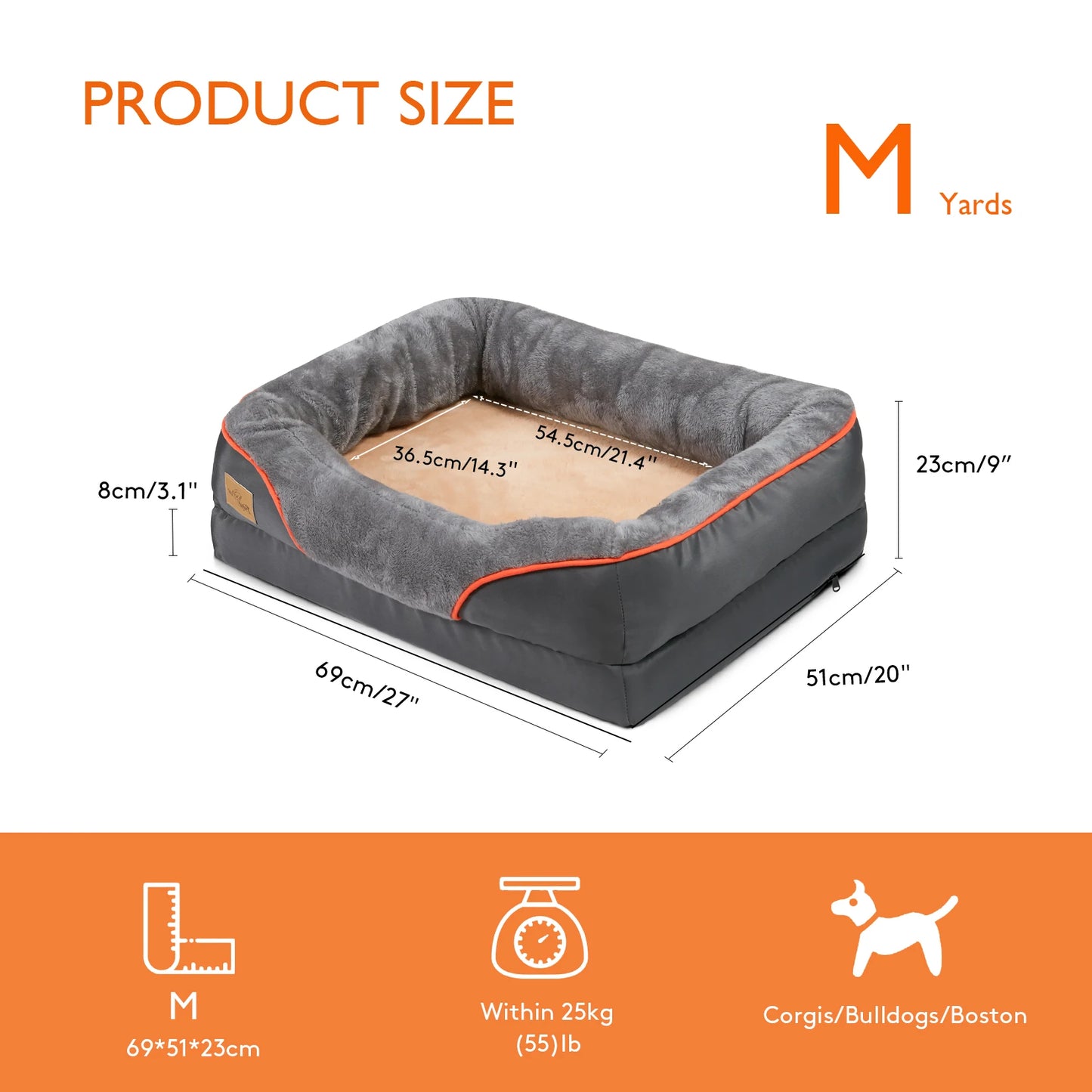 Dog Bed Super Soft Orthopedic Foam