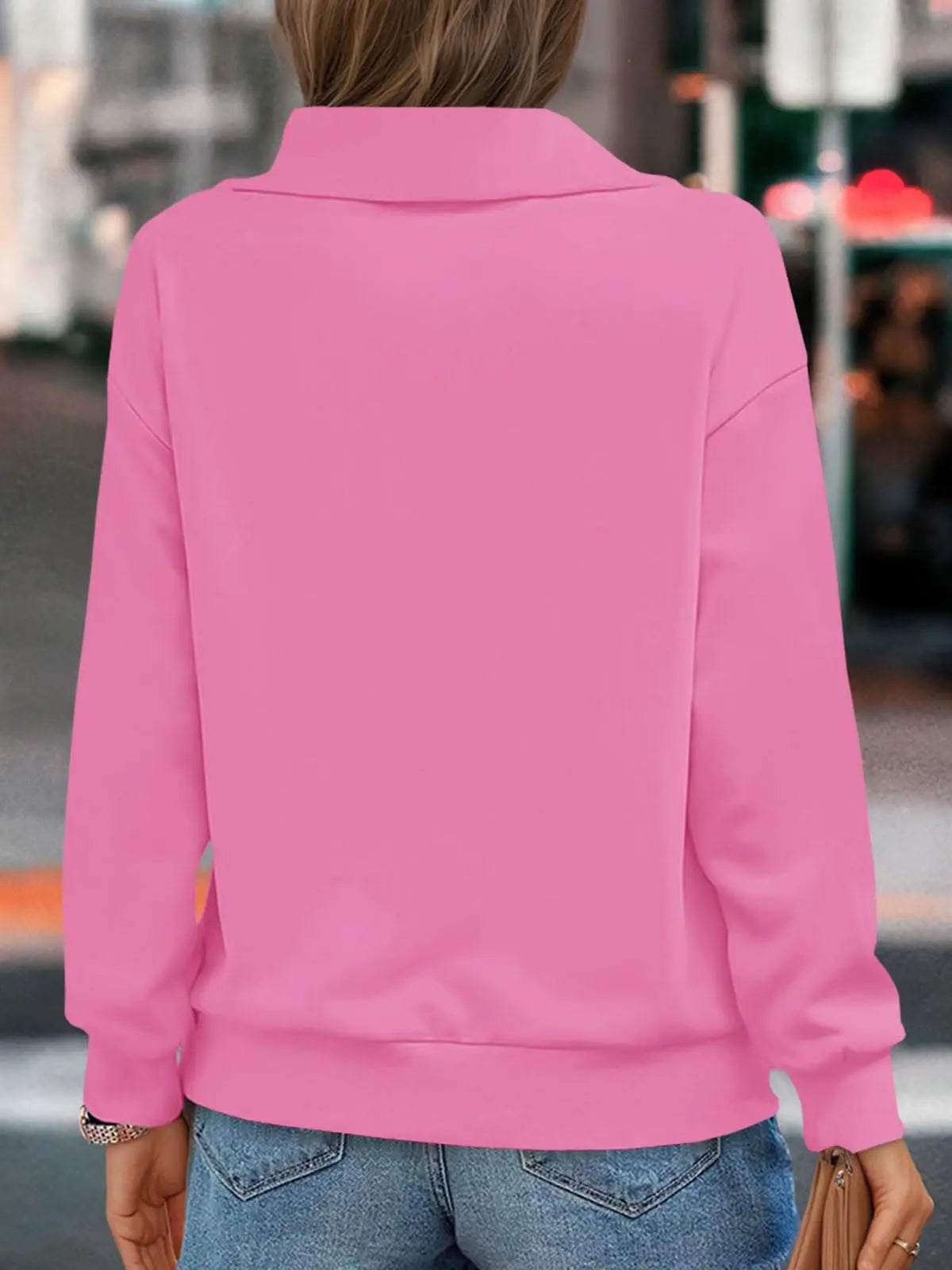 Fisoew Oversized Turtleneck Sweatshirt, Fashion Fleece Pullover Long Sleeve Casual Top, Winter Warm Zipper Hoodie T-Shirt Blouse