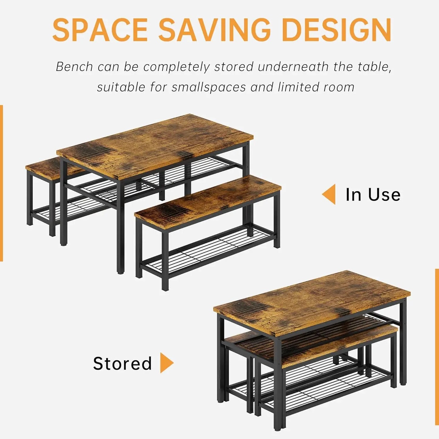3-Piece Dining Table Set