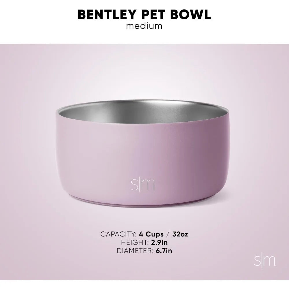 Stainless Steel Pet Water Bowl for Dogs & Cats | Reusable Insulated Stainless Steel Food Bowls for Dog Cat | No Tip No Slip BPA