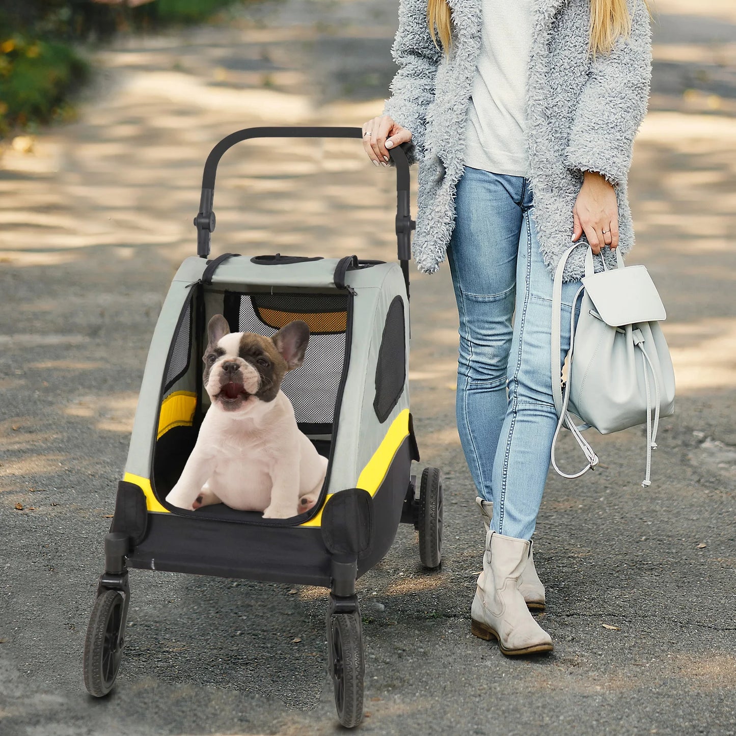 Portable Dog Stroller Pet Jogger Wagon Foldable Cart