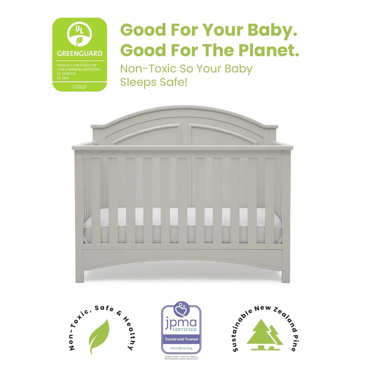 Children Perry 6-in-1 Convertible Crib -