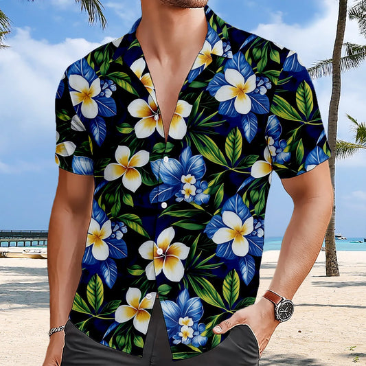 Hawaiian Shirt Men Beach Casual