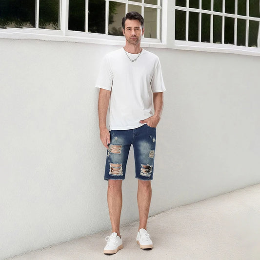 Men s Distressed Denim Shorts