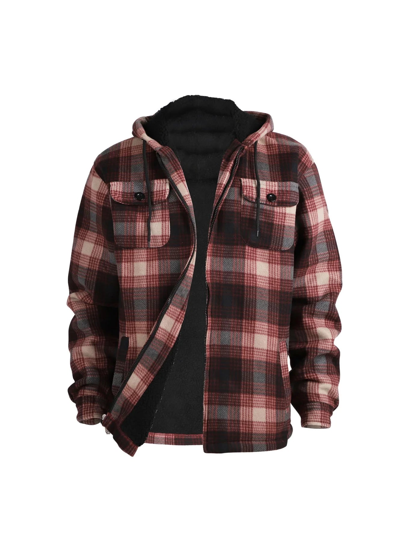 Men's high-end fashionable casual windproof and warm hooded winter jacket