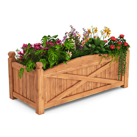 Wooden Raised Garden Bed Elevated Outdoor Planter Box