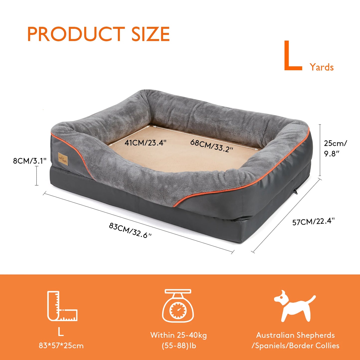 Dog Bed Super Soft Orthopedic Foam