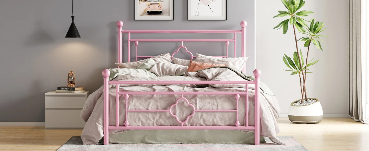 Metal Platform Bed Frame, Vintage Victorian Style