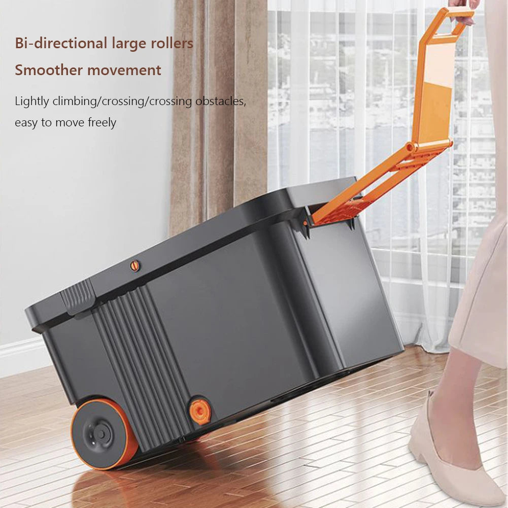 Mop Bucket Set  Microfiber Pads Automatic Dehydration Mop