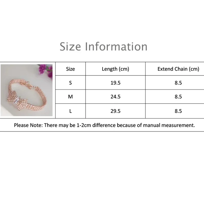 Adjustable Pet Necklace Cat Dog Collar with Diamond Zircon Bone Pendant Jewelry Luxury Metal Copper
