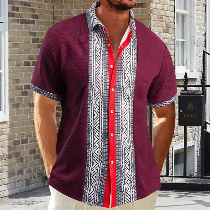 Men s Vintage Style Collared Shirt