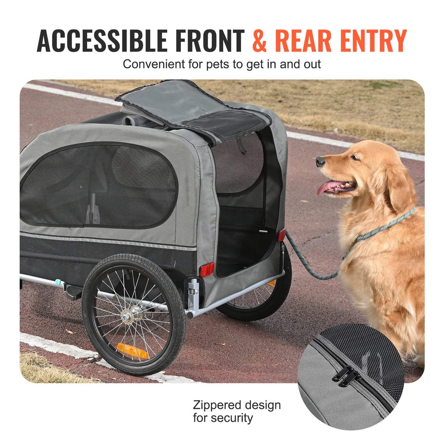 Pet Cart Bicycle Carrier with Wheels