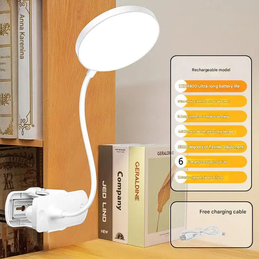 LED eye protection clip desk lamp dormitory study lamp charging night light student special bedside reading lamp