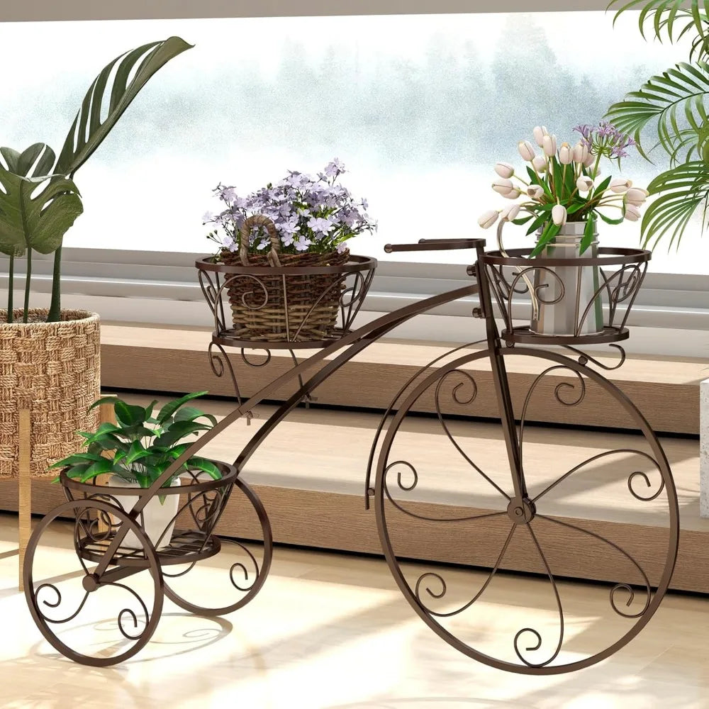 3-Tier Metal Bicycle Planter -
