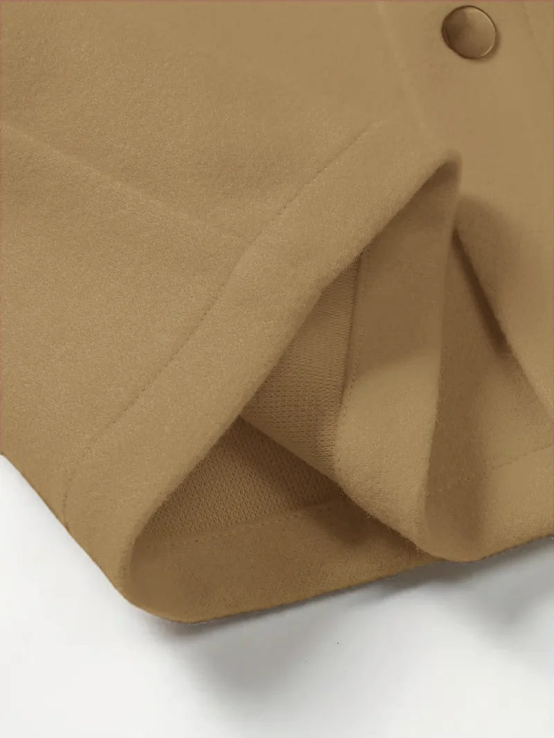 2025 autumn and winter new style, turtleneck woolen jacket, men's casual sports business jacket