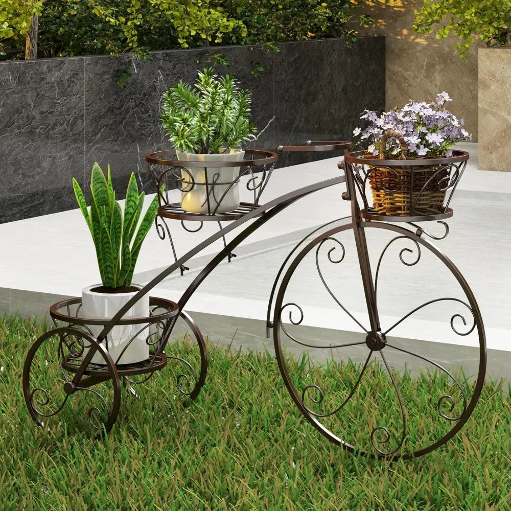 3-Tier Metal Bicycle Planter -