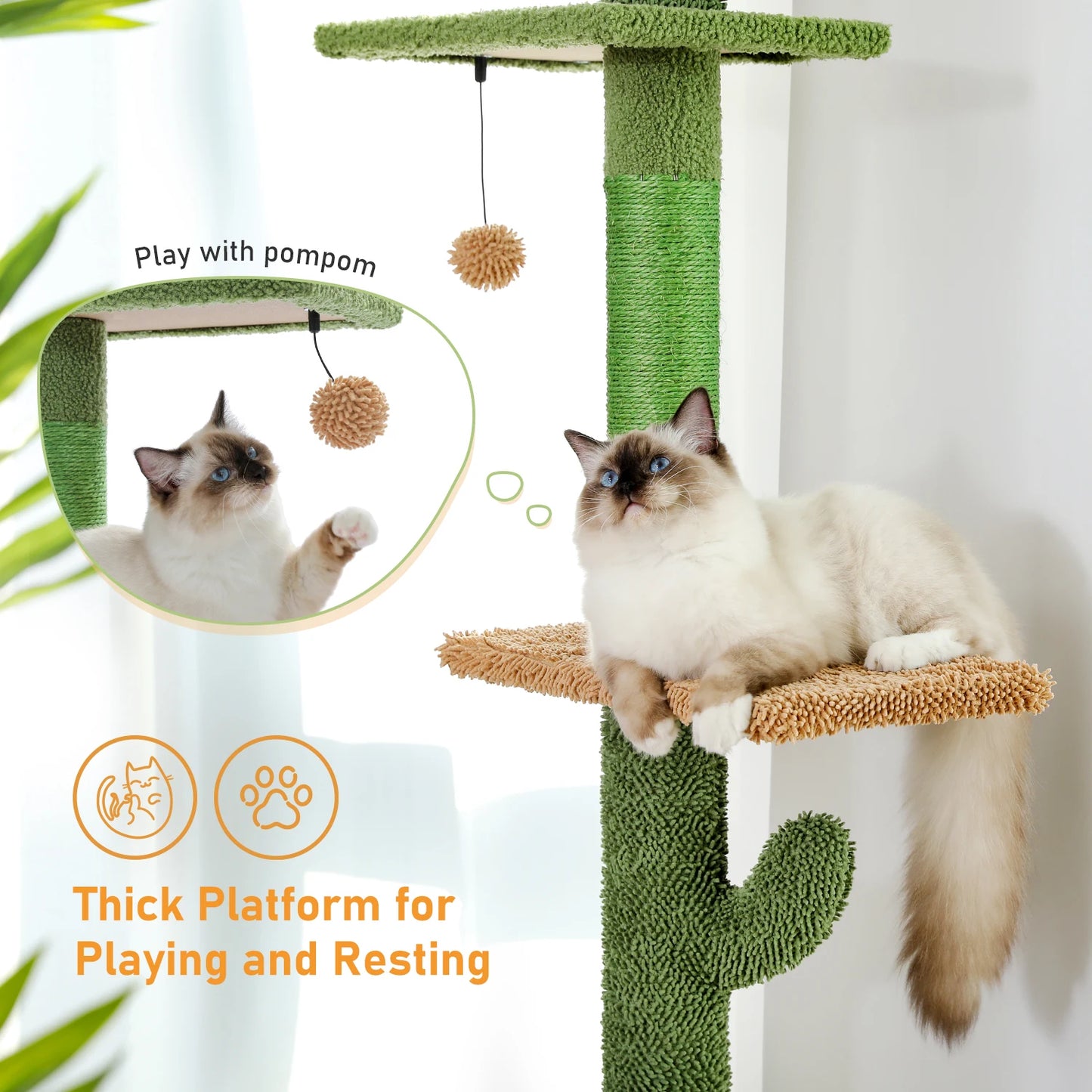 Cat Tree 5-Tier Floor to Ceiling