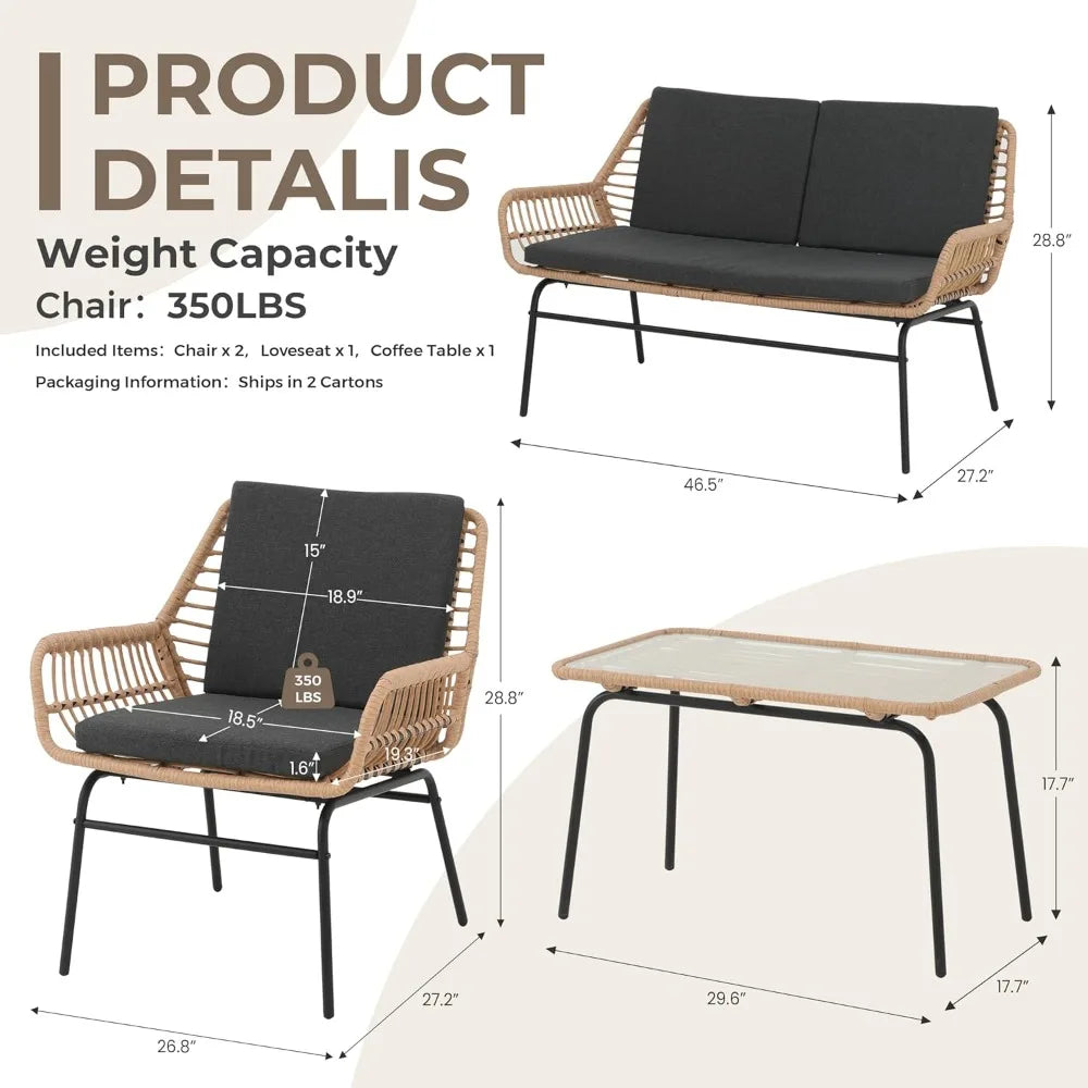 Outdoor Patio Furniture Set,
