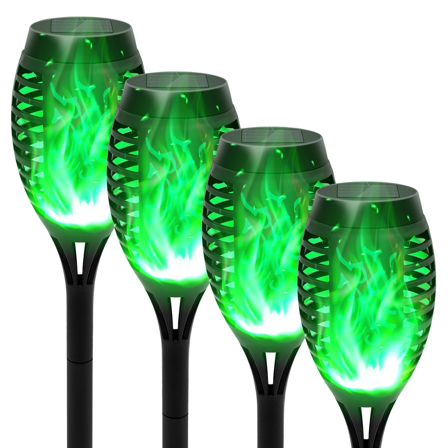 Solar Flame Light Outdoor with Flickering Flame Waterproof Lawn Ground Inserted Landscape for Garden
