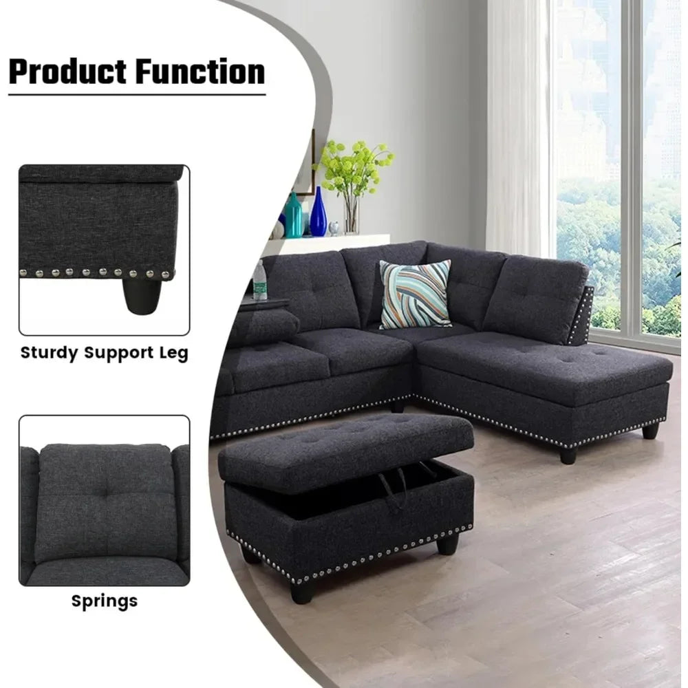 L Shaped Sofa Modern Sectional Couches