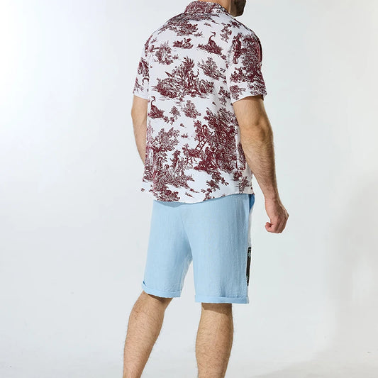 Men s Summer T-Shirt with Retro Print