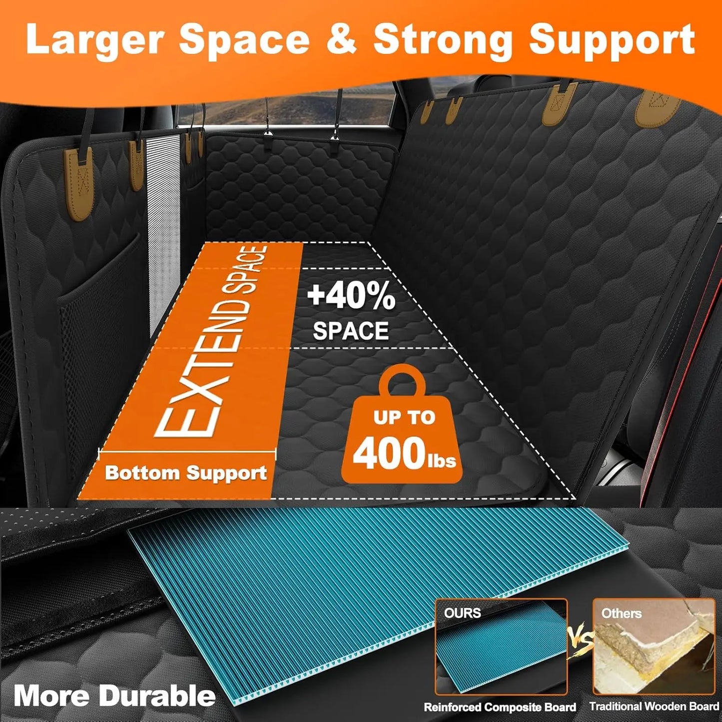 Waterproof Pet Foldable Dog Car Seat  Car Pet Seat Safety Hammock Rear Back Seat Protector