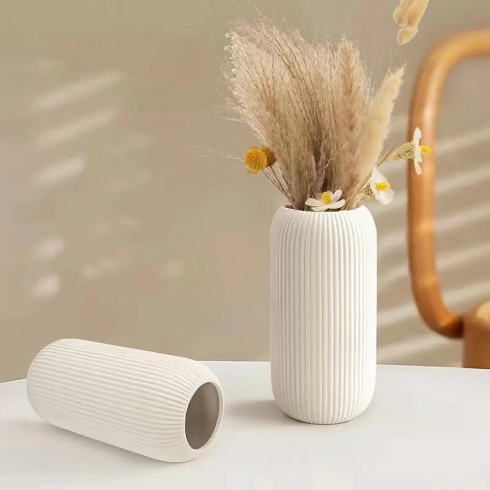 White Ceramic Vase,