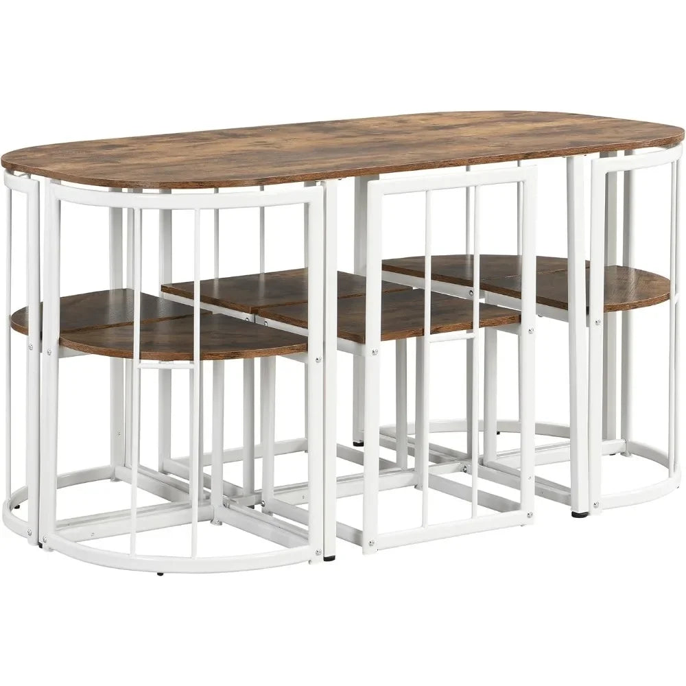 Modern 7 Piece Dining Room Table and Chairs