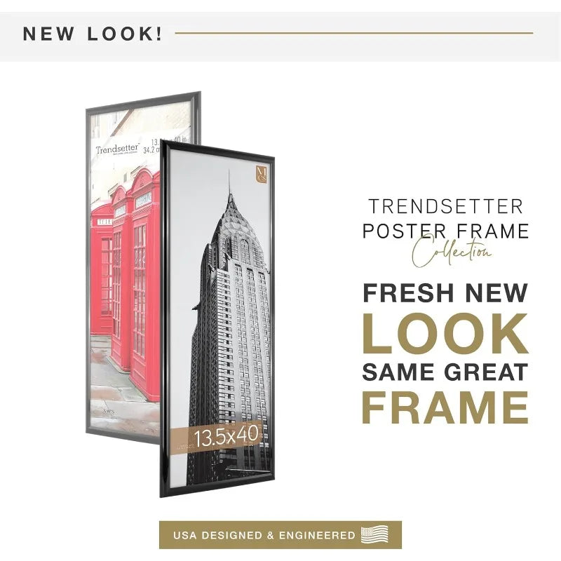 Trendsetter 13.5x40 Poster Frame Black
