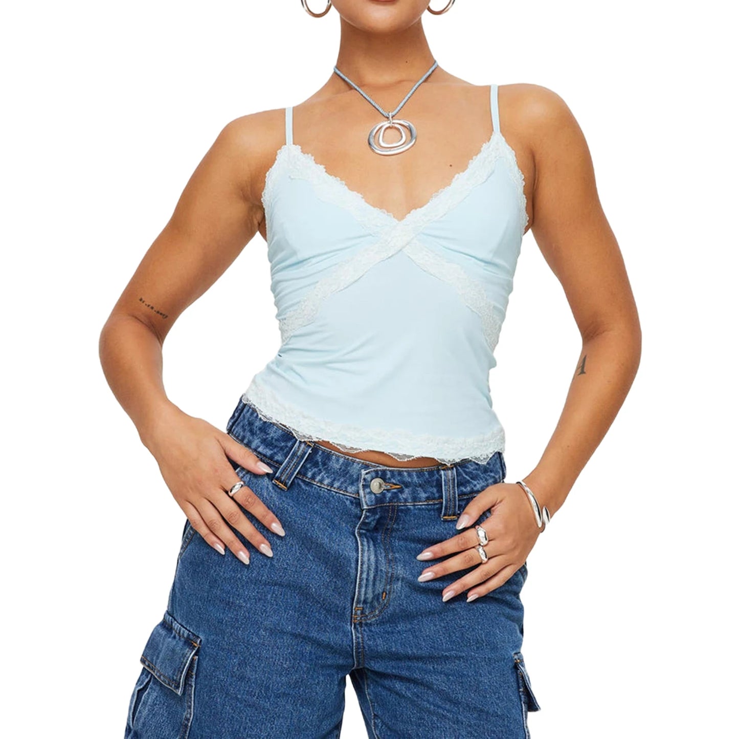 Women Solid Color Camisoles V-Neck Sleeveless