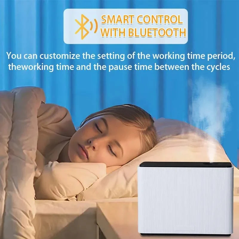 1000ML Fragrance Diffuser WIFI Bluetooth Smart Scent Air Machine For Home Hotel HVAC Aroma Diffuser Cover 4000m³ Black