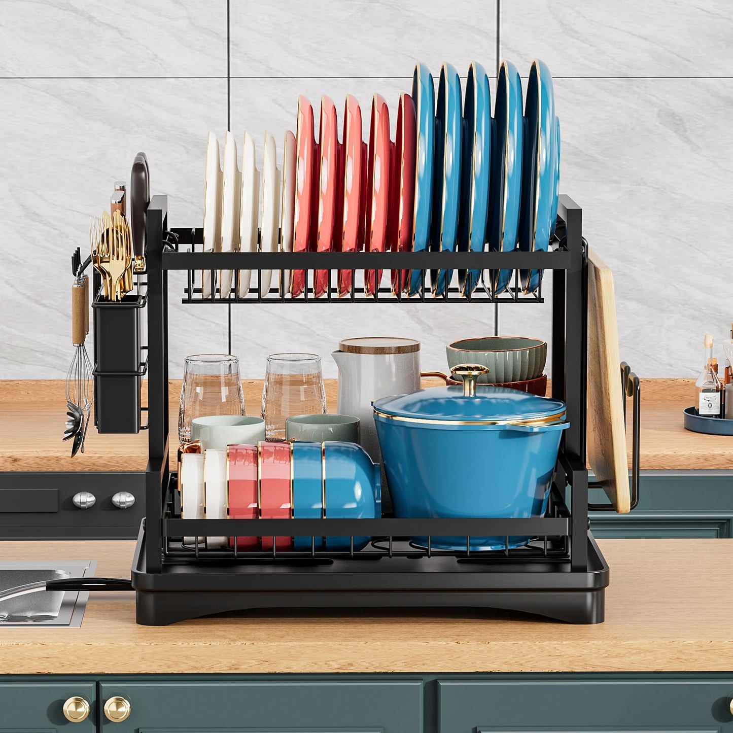 2 Tier Dish Drying Rack
