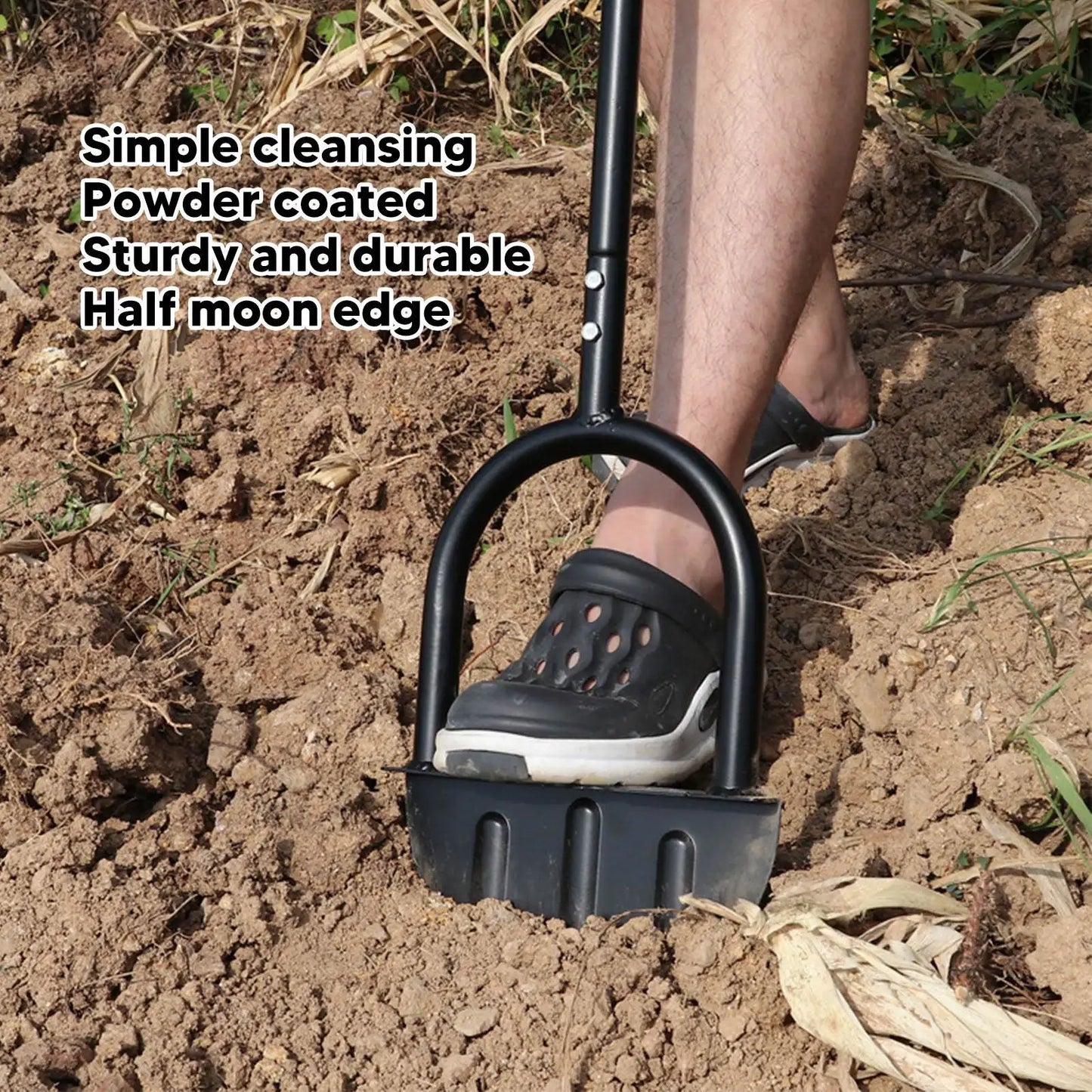 Half Moon Lawn Edger High Hardness Simple Cleansing Carbon Steel Manual Trimming Shovel for Garden
