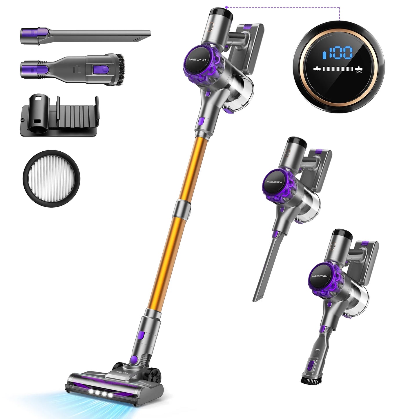 YISORA Cordless Vacuum Cleaner,
