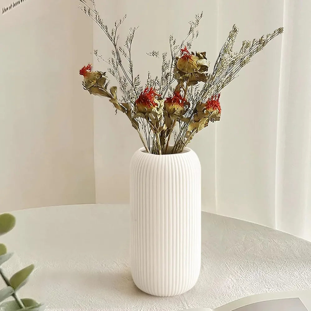 White Ceramic Vase,