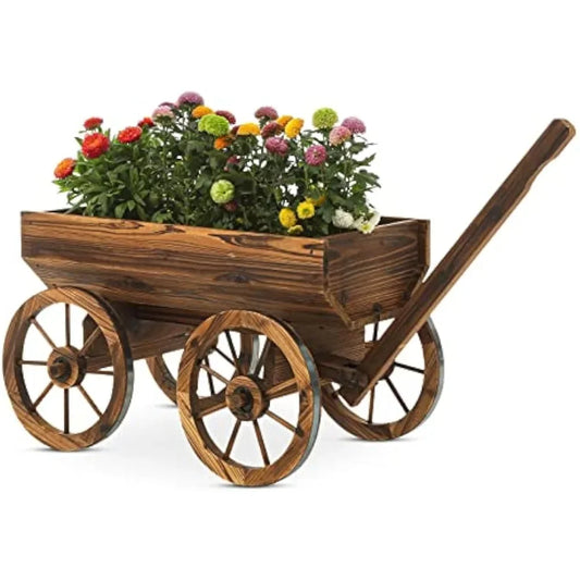Garden Wagon Decor with Wheels