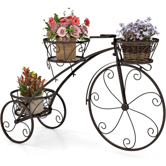 3-Tier Metal Bicycle Planter -