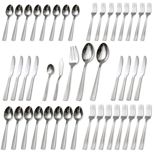 45pcs   Stainless Steel Silverware Set Flatware Utensil for Kitchen Dining Set