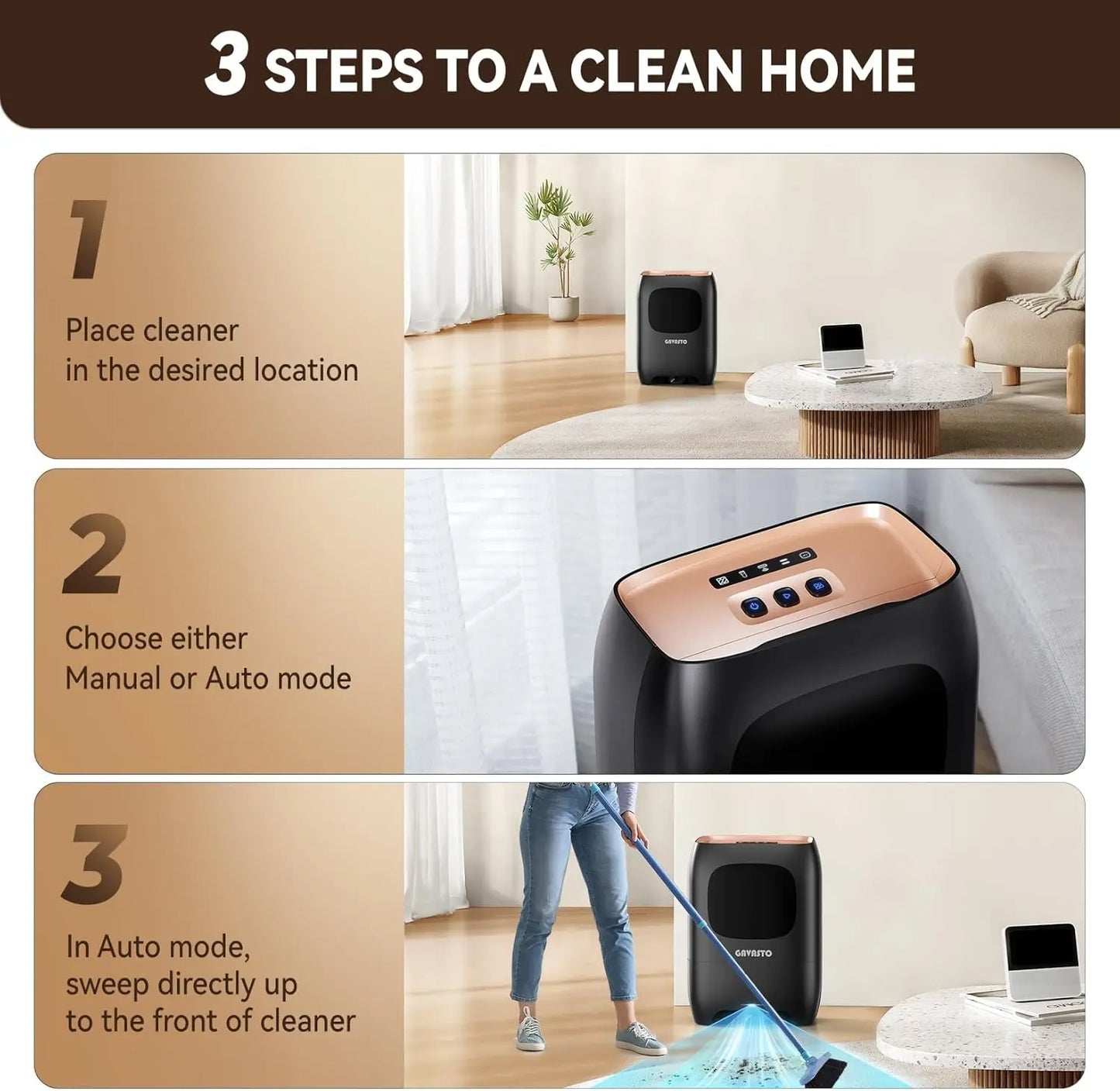 Touchless Vacuum Automatic Dustpan -