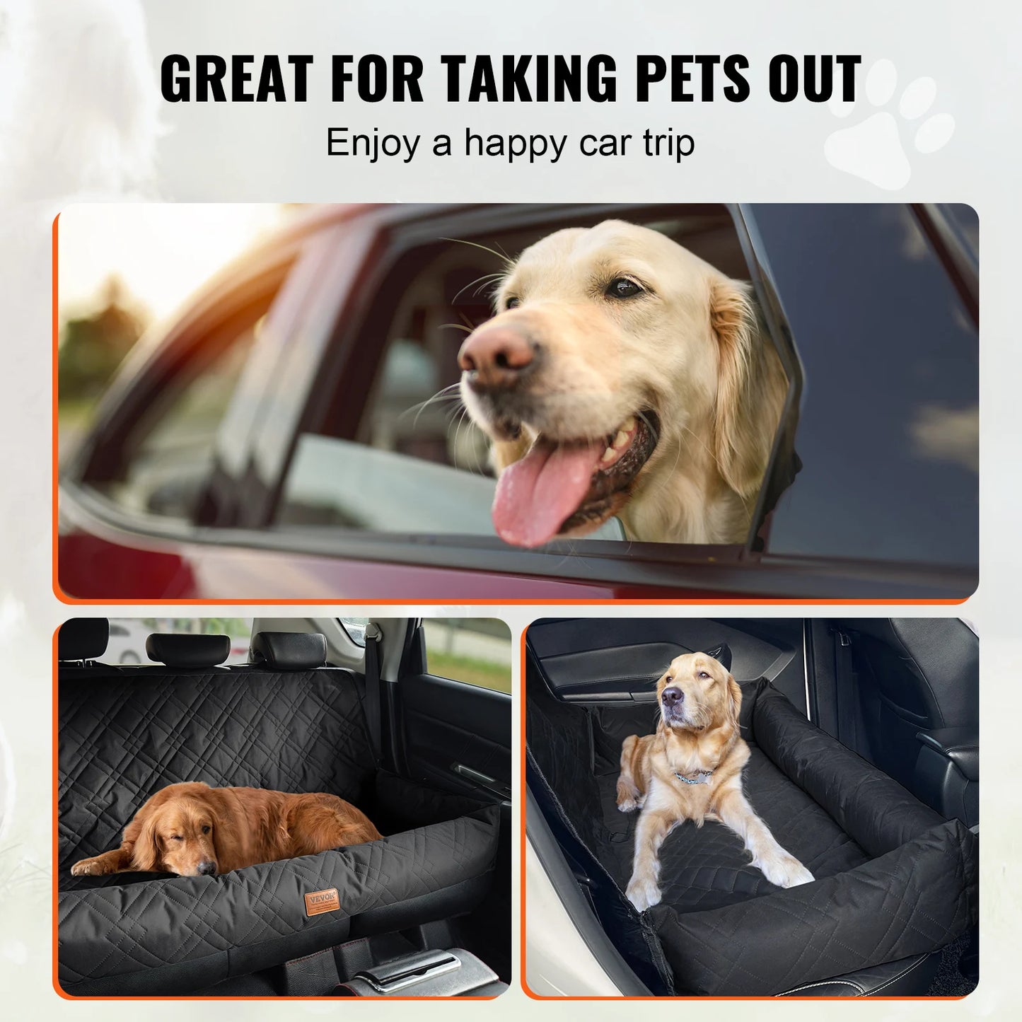 VEVOR Dog Car Seat Waterproof Dog Booster Seat