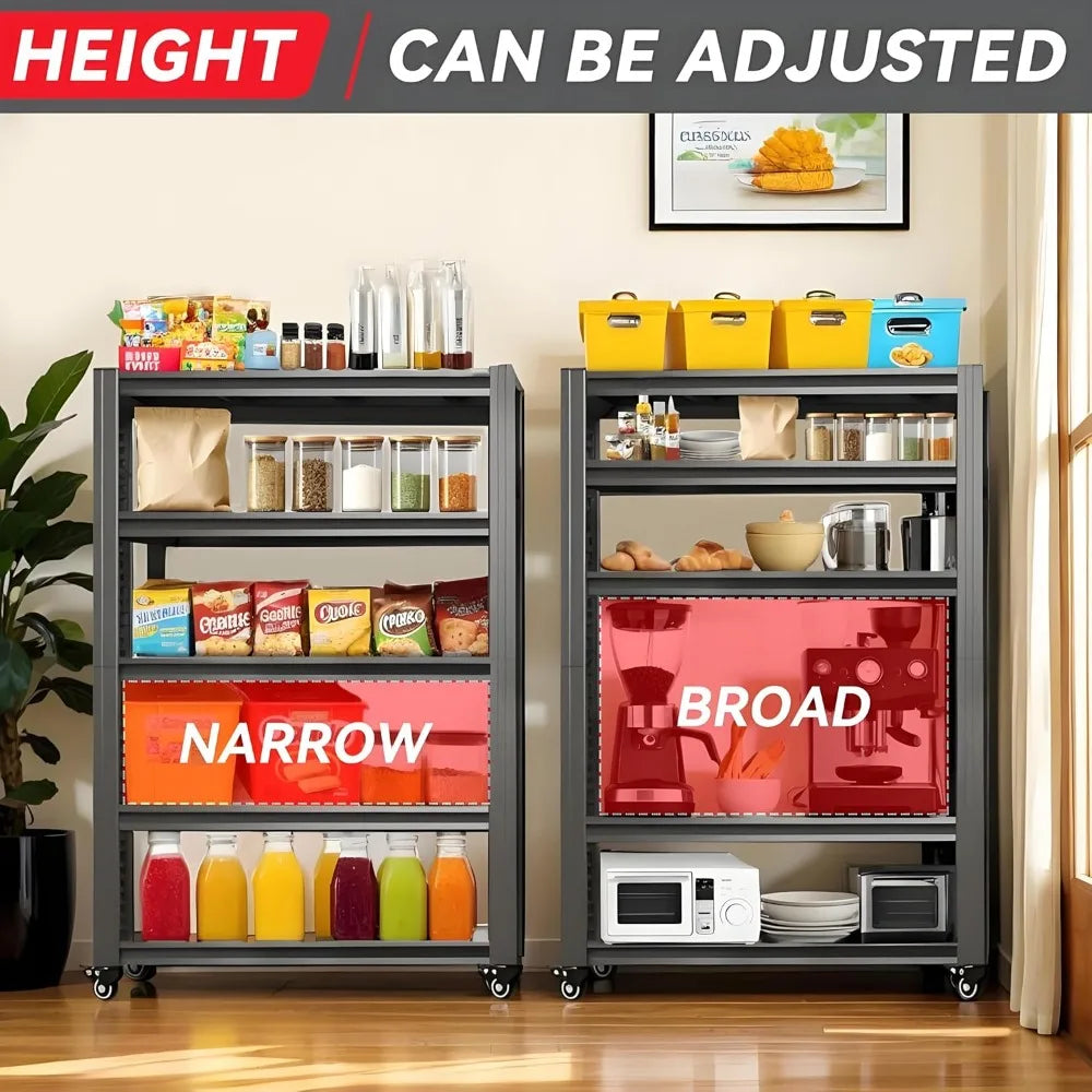 H 5-Shelf Metal Storage Shelves, 2000 lbs Garage Shelving Unit with Pegboard, Adjustable Industrial Heavy Duty Storage Rack