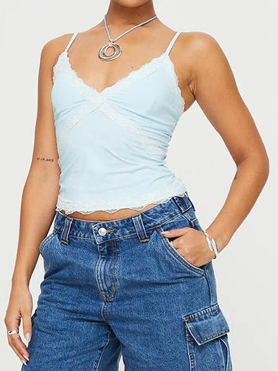 Women Solid Color Camisoles V-Neck Sleeveless