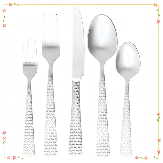 20-Piece Stainless Steel Flatware Set, Service for 4 with Polished Finish, Dishwasher Safe Dining Cutlery Set