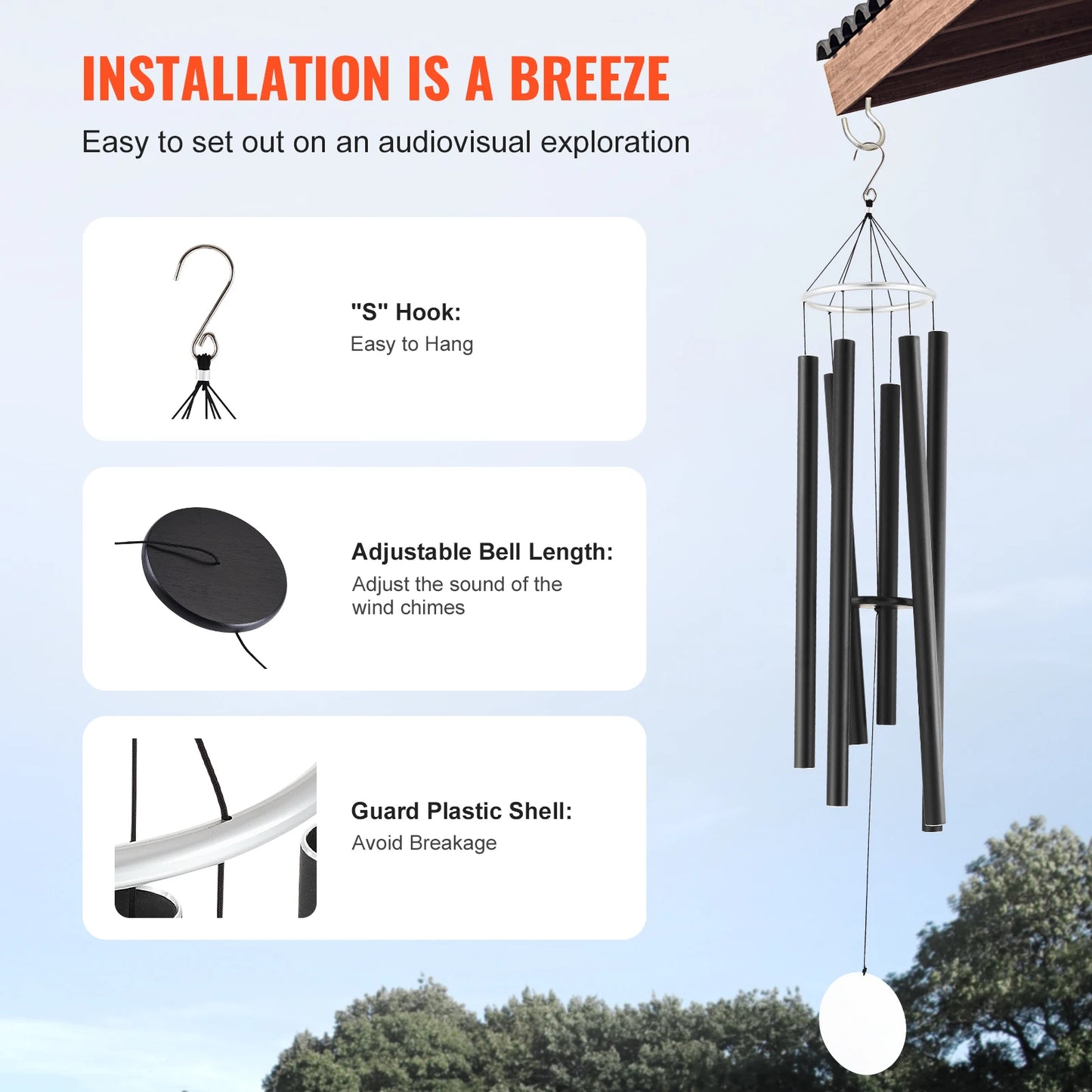 VEVOR Wind Chimes for Outside Garden