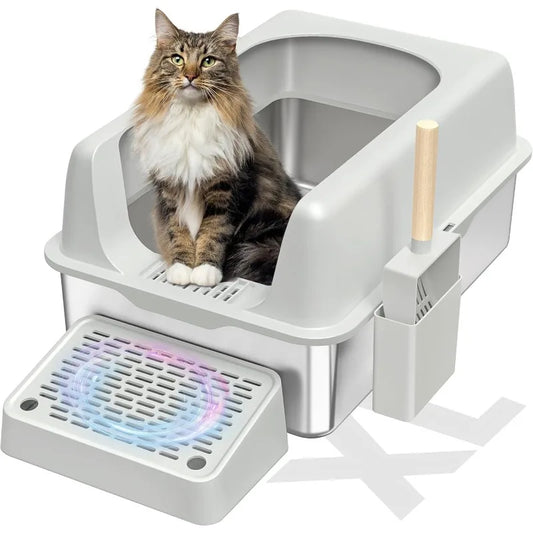 Stainless Steel Cat Litter Box,